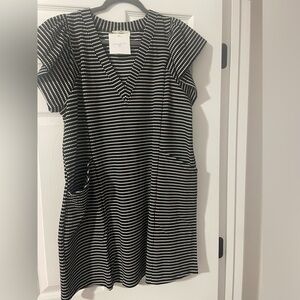 Entro - Twiggy Textured + Stripe Dress